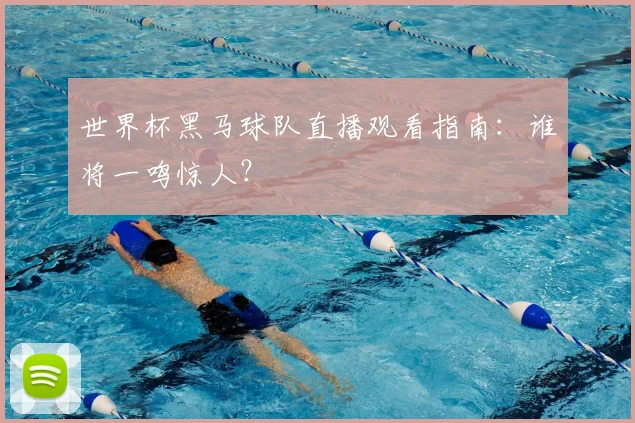 世界杯黑马球队直播观看指南：谁将一鸣惊人？
